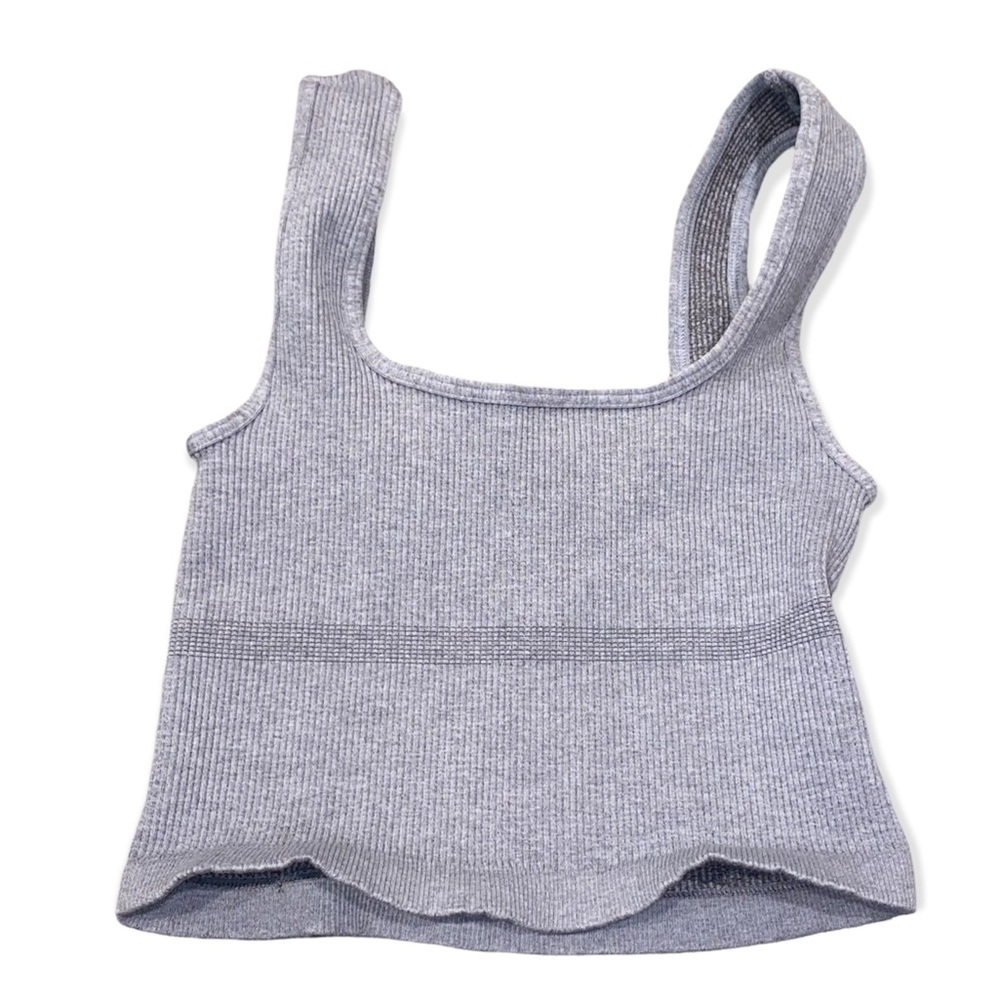 🚩SOLD🚩NEW Free People Happiness Runs Crop Top - XS/S - Grey stripes - RARE!!! - Picture 1 of 4